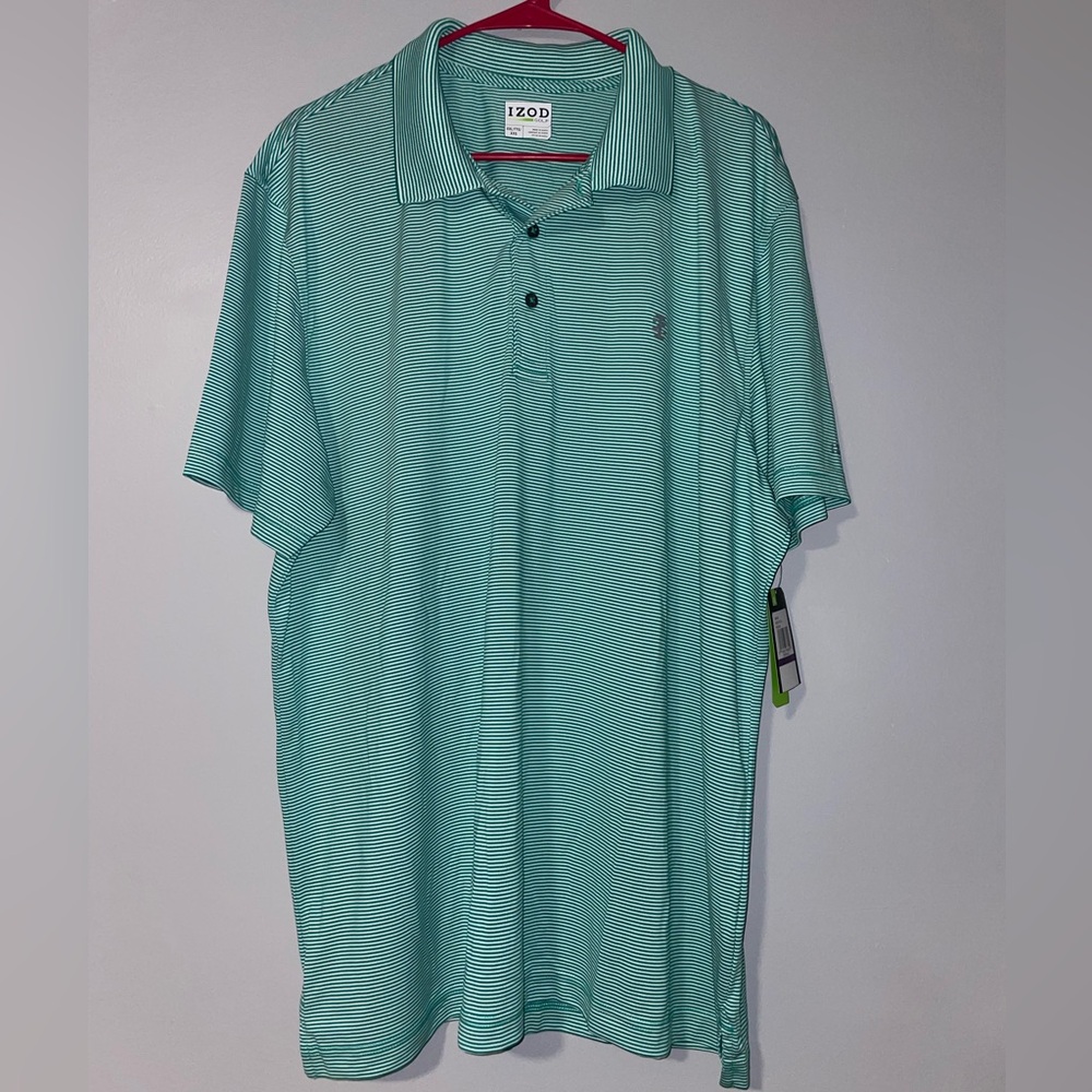 🐢NWT IZOD Men's Green Polo Shirt